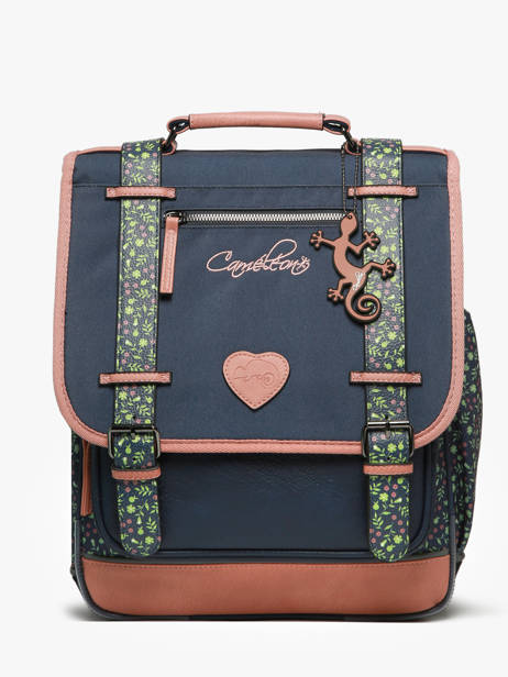 Rugzak Vintage Fantasy 2 Compartimenten Cameleon Blauw vintage fantasy SD39